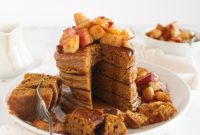 Pumpkin Spice Protein Pancake Recipe with Sauteed Apples