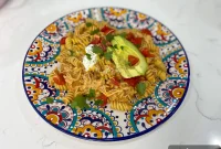 Creamy Slow Cooker Chicken Enchilada Pasta