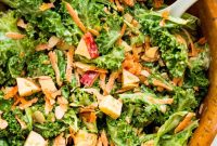 Cabbage-Free Kale Slaw with Apples and Carrots