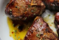 Pan-Seared Garlic & Herb Lamb Loin Chops