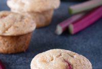 Banana Rhubarb Muffins with a Tender Crumb