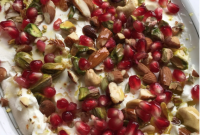 Pomegranate Pistachio Yogurt Dip with Olive Oil