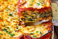 Spinach Lasagna with Ricotta and Mozzarella