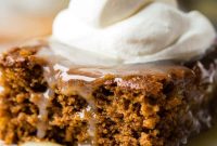 Warm Gingerbread Cake with Zesty Lemon Sauce