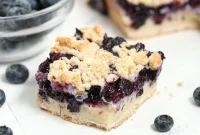Blueberry Custard Bars with Buttery Shortbread Crust Recipe