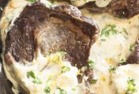 Pan-Seared Steak in Lemon Parmesan Cream Sauce