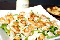 Garlic Shrimp Caesar Salad Recipe