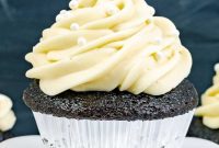 Guinness Dark Chocolate Cupcakes with Irish Cream Frosting