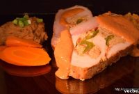 Green Chile-Stuffed Pork Loin with Creamy Chipotle Sauce