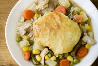 Creamy Slow Cooker Chicken and Biscuits