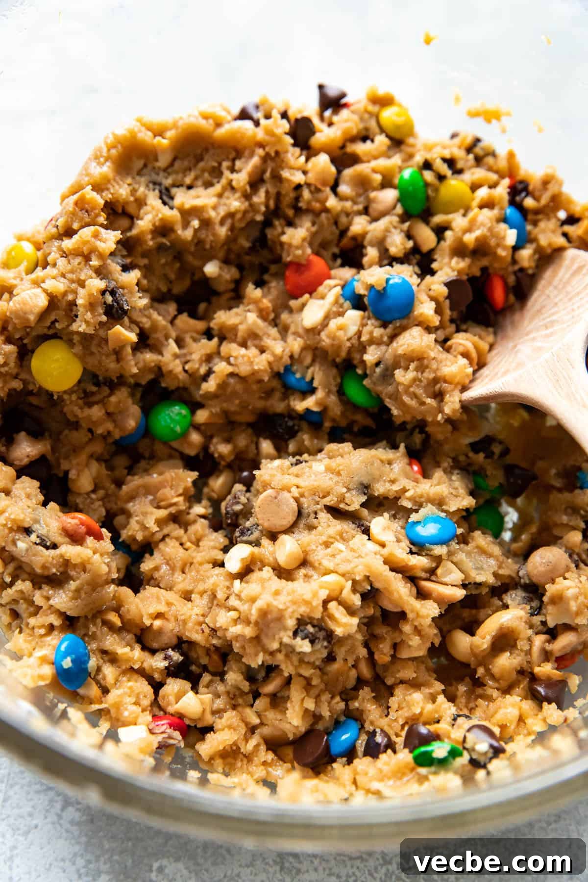 Trail Mix Cookies Recipe with Oats Nuts and Chocolate 5 trail mix cookie dough.