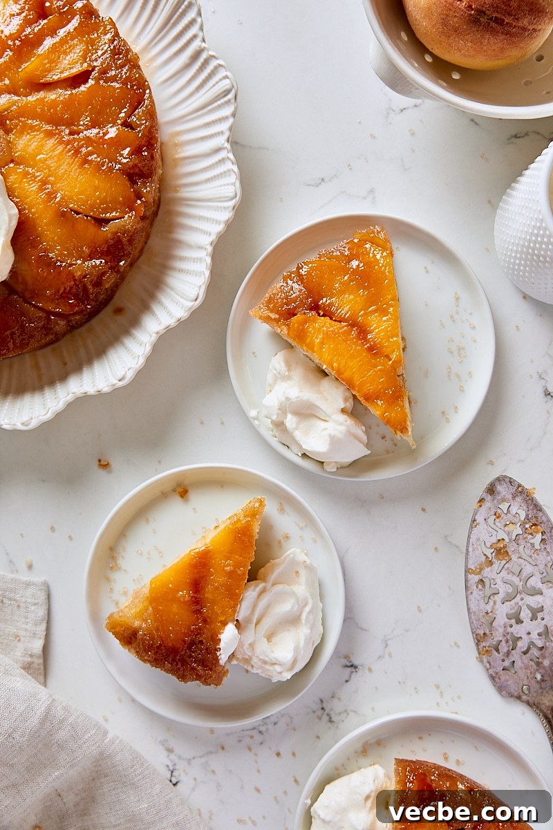 From-Scratch Peach Upside-Down Cake Recipe 3 Peach Upside Down Cake