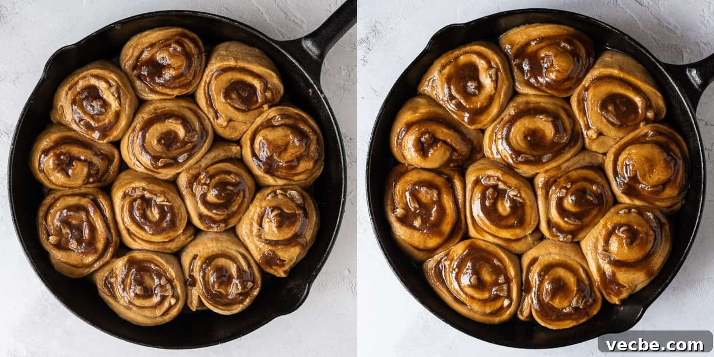 Vegan Gingerbread Cinnamon Rolls Recipe 7 step 6 - letting the buns rise