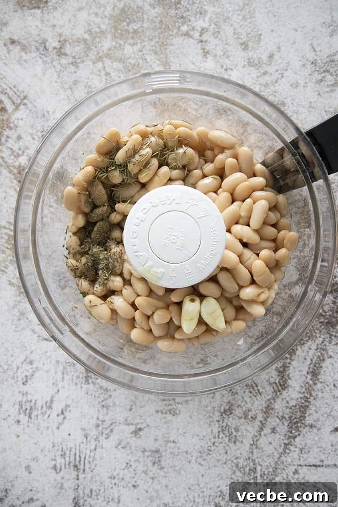Creamy White Bean Dip Recipe with Garlic and Lemon 3 food processor with white bean dip