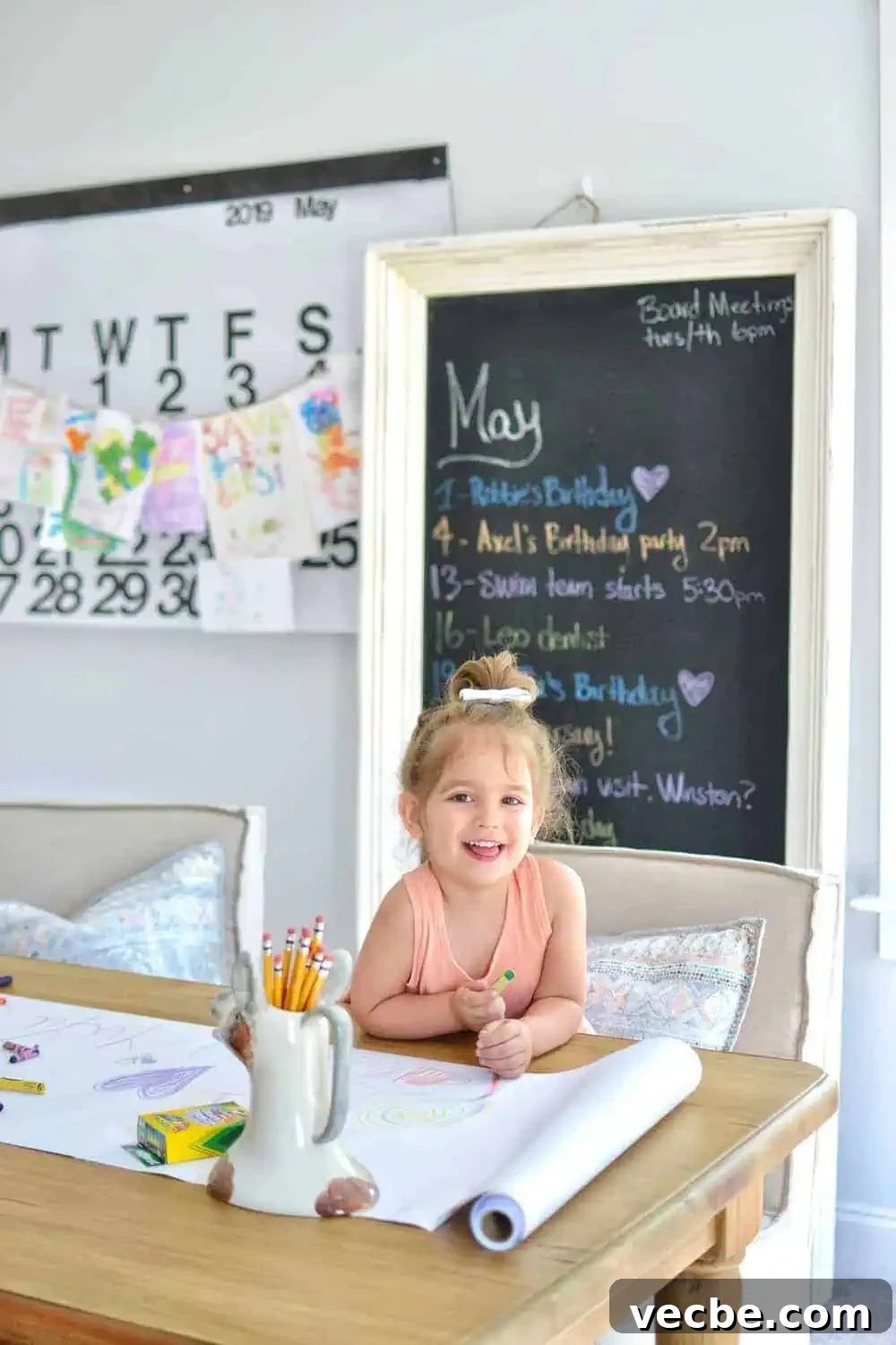 Steven Shell Moves Into My Family Office 14 girl smiling at a desk from Steven shell living