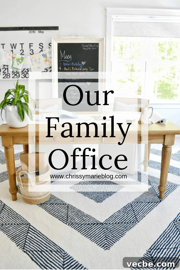 Steven Shell Moves Into My Family Office 15 Pinterest image with text that says family office with Steven shell living