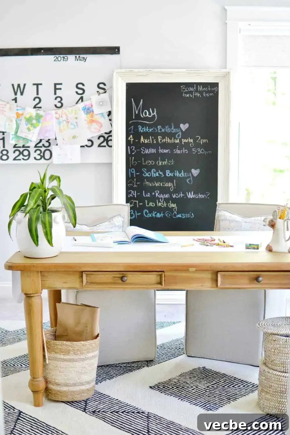Steven Shell Moves Into My Family Office 3 chalkboard in an office from Steven shell living