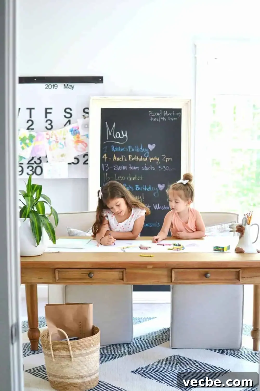 Steven Shell Moves Into My Family Office 5 2 girls sitting at a desk from Steven shell living