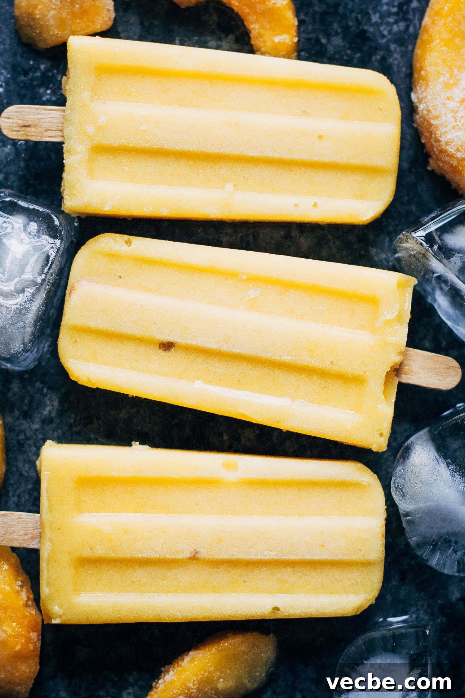 Mango Pineapple Vegan Sunshine Popsicles 4 Vegan Sunshine Popsicles | Well and Full | #healthy #summer #recipe