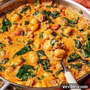 One-Pot Creamy Italian Sausage Gnocchi Dinner 13 One Pot Creamy Italian Sausage Gnocchi GF DF - Olivia Adriance