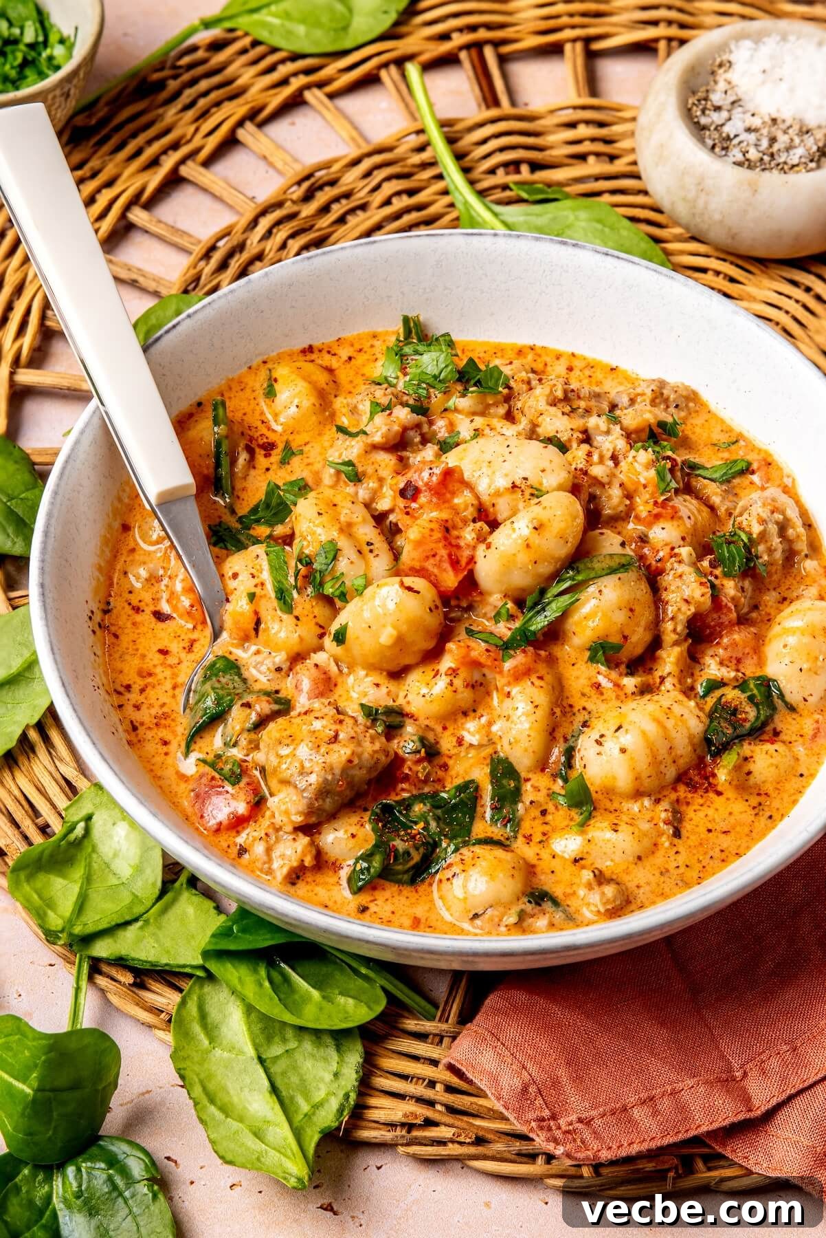 One-Pot Creamy Italian Sausage Gnocchi Dinner 4 One Pot Creamy Italian Sausage Gnocchi GF DF - Olivia Adriance