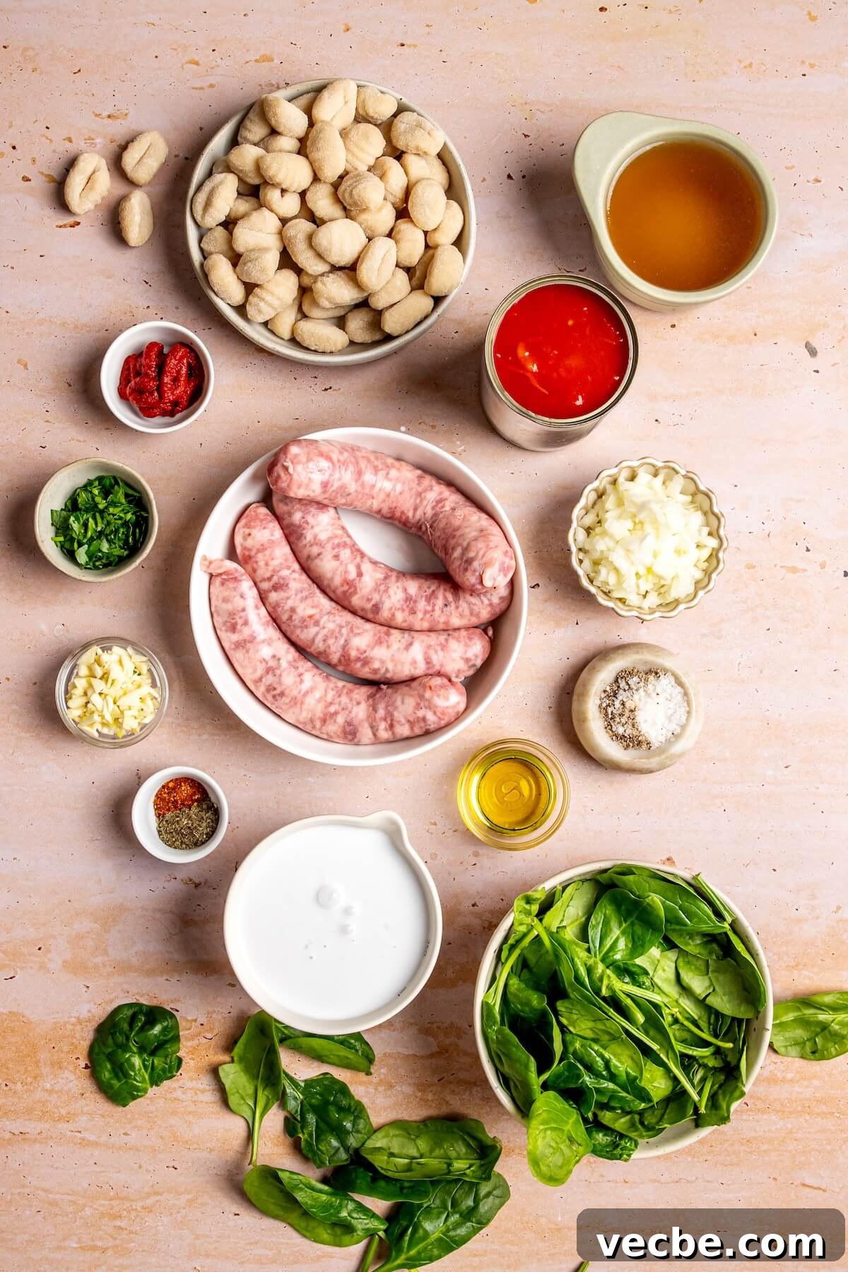 One-Pot Creamy Italian Sausage Gnocchi Dinner 6 Ingredients for One Pot Creamy Italian Sausage Gnocchi GF DF - Olivia Adriance