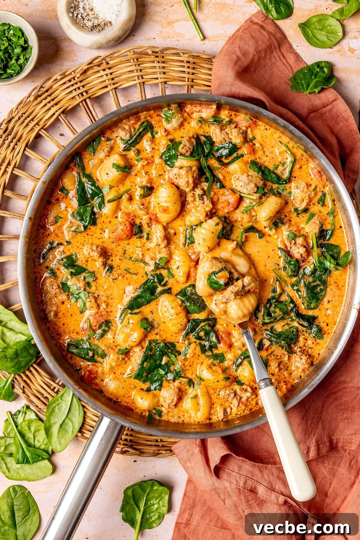 One-Pot Creamy Italian Sausage Gnocchi Dinner 7 One Pot Creamy Italian Sausage Gnocchi GF DF - Olivia Adriance