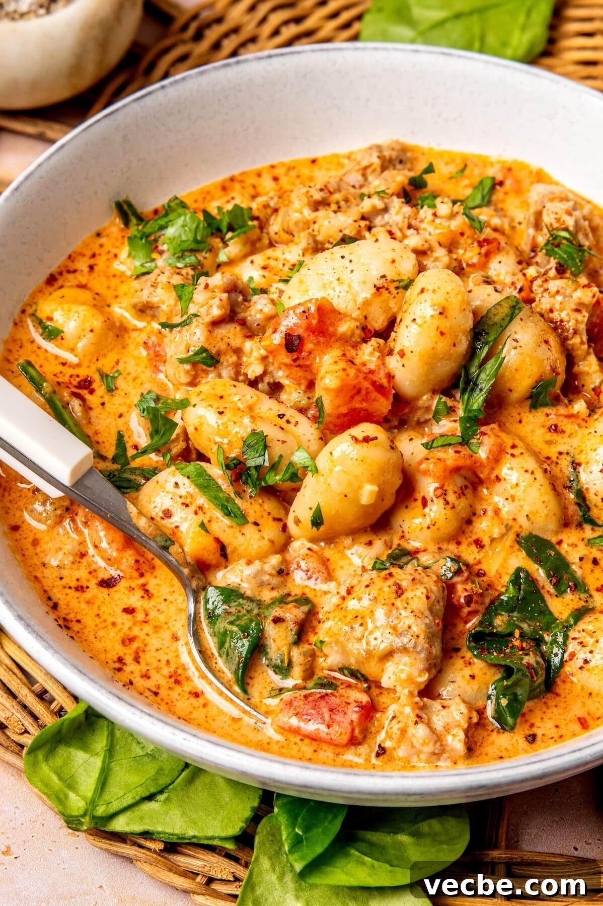 One-Pot Creamy Italian Sausage Gnocchi Dinner 8 One Pot Creamy Italian Sausage Gnocchi GF DF - Olivia Adriance