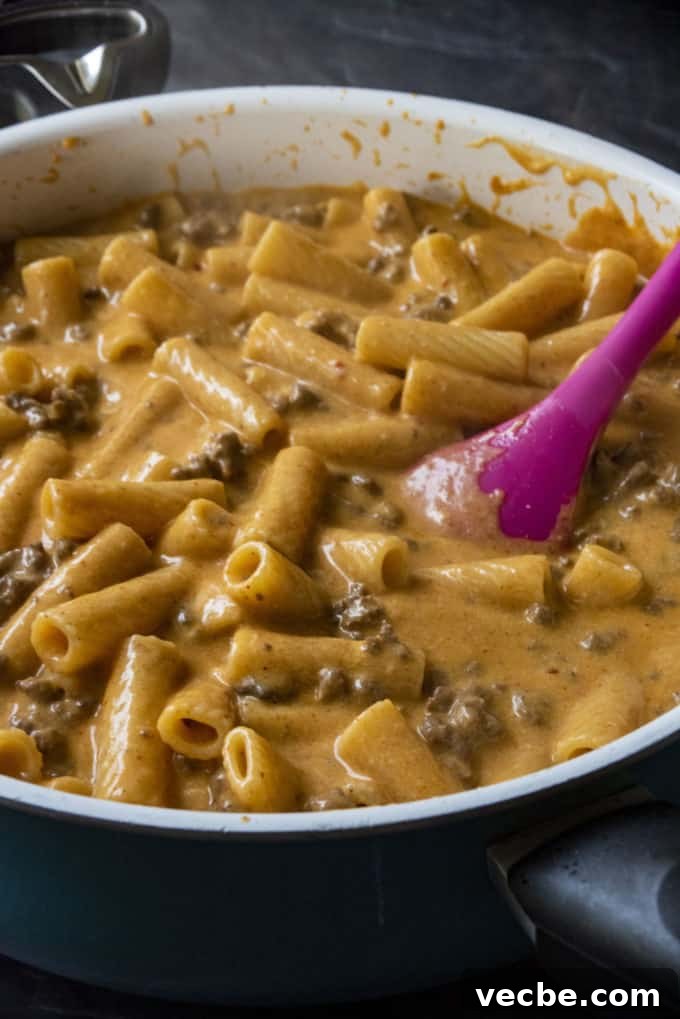 Cheesy Beef Taco Pasta Bake Recipe 4 taco skillet