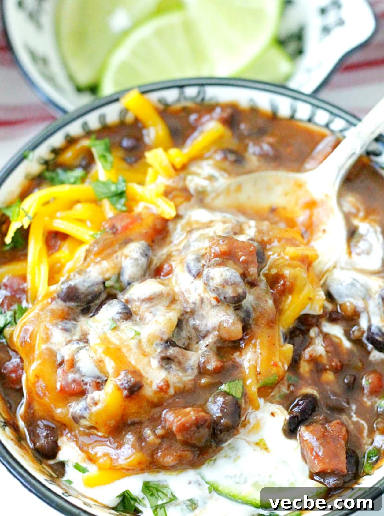 Fiery Black Bean and Ghost Pepper Sausage Soup Recipe 7 wicked black bean and ghost pepper sausage soup stirred together with sour cream
