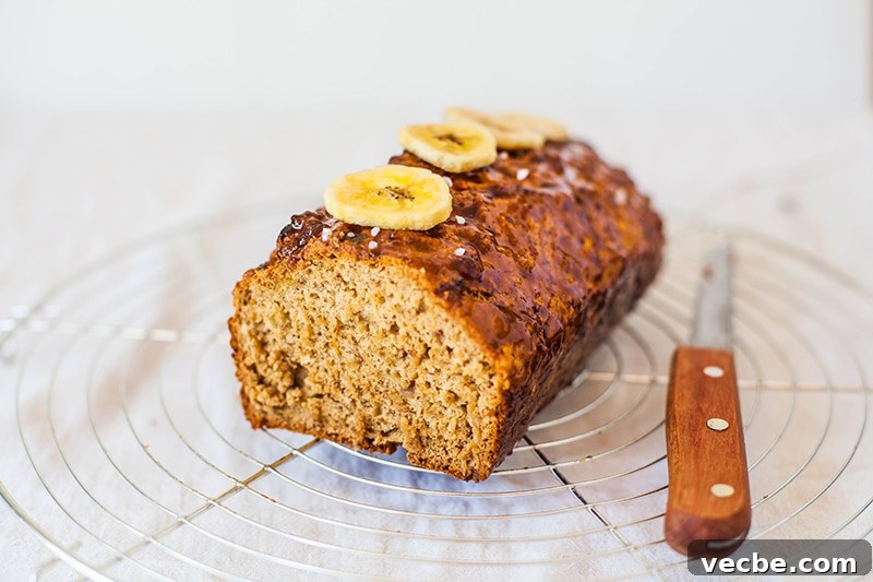 Salted Caramel Banana Loaf Recipe with Gooey Caramel Swirl 2 Salted Caramel Banana Bread - Vegan, Wheat-free, Fat-free