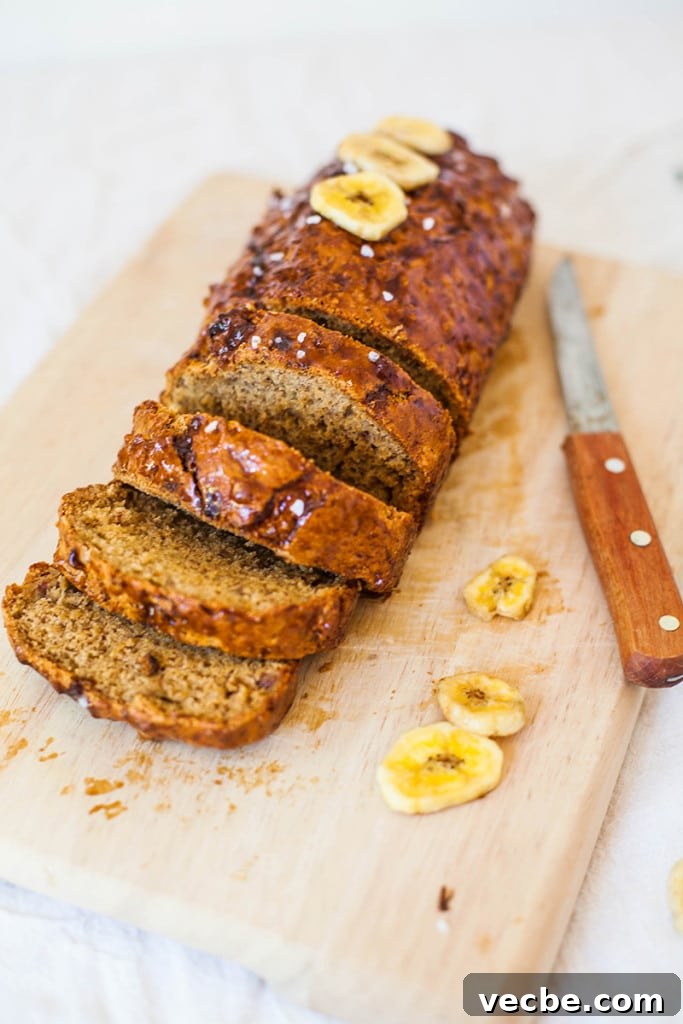 Salted Caramel Banana Loaf Recipe with Gooey Caramel Swirl 4 Salted Caramel Banana Bread top view