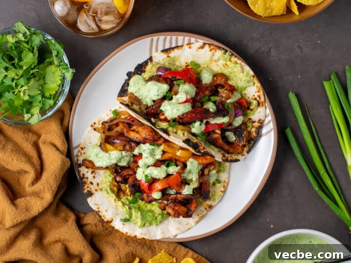 Caramelized Chipotle Chicken Fajitas Recipe 18 chipotle chicken fajitas on a plate