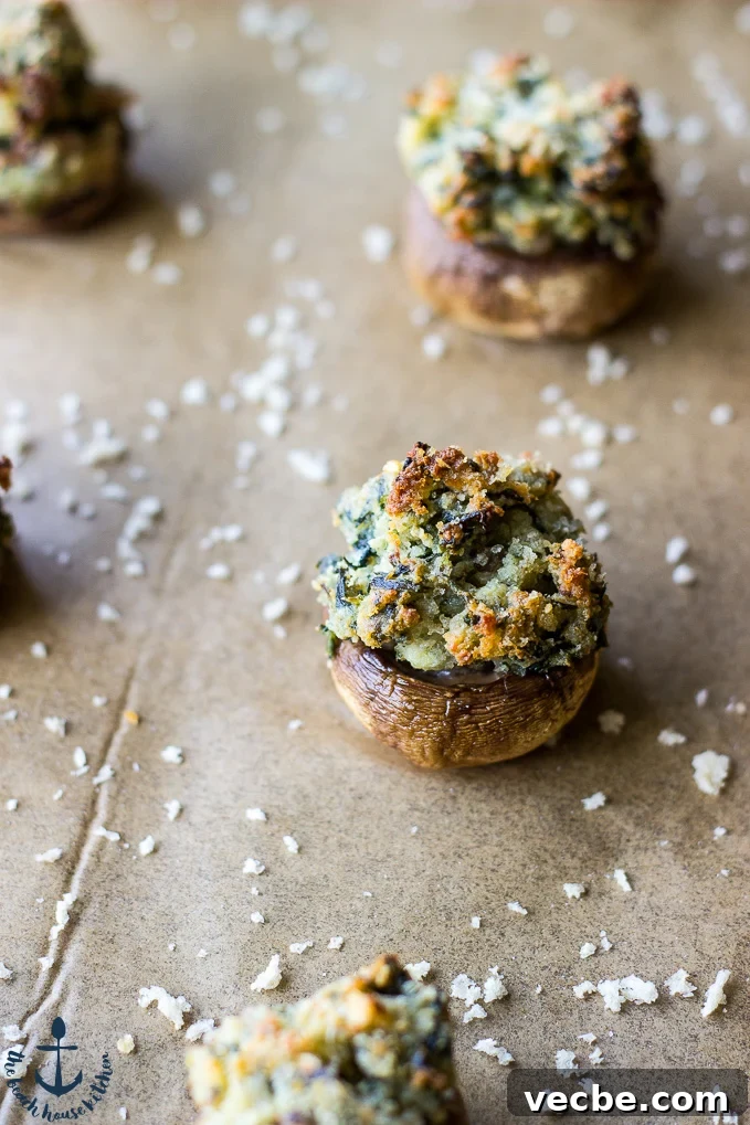 Creamy Boursin and Spinach Stuffed Mushrooms Recipe 2 Spinach and Boursin Stuffed Mushrooms