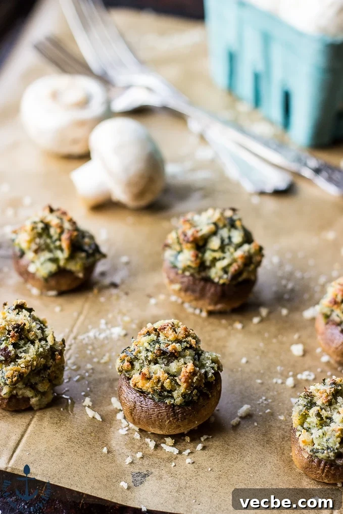 Creamy Boursin and Spinach Stuffed Mushrooms Recipe 4 Spinach and Boursin Stuffed Mushrooms