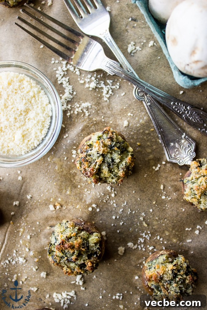 Creamy Boursin and Spinach Stuffed Mushrooms Recipe 6 Spinach and Boursin Stuffed Mushrooms