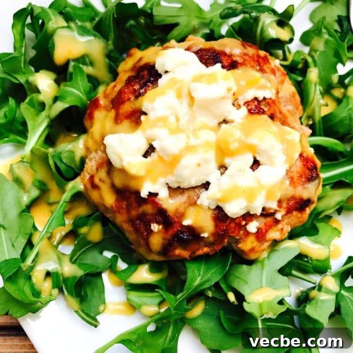 Turkey Burger with Goat Cheese and Citrus Maple Dijon