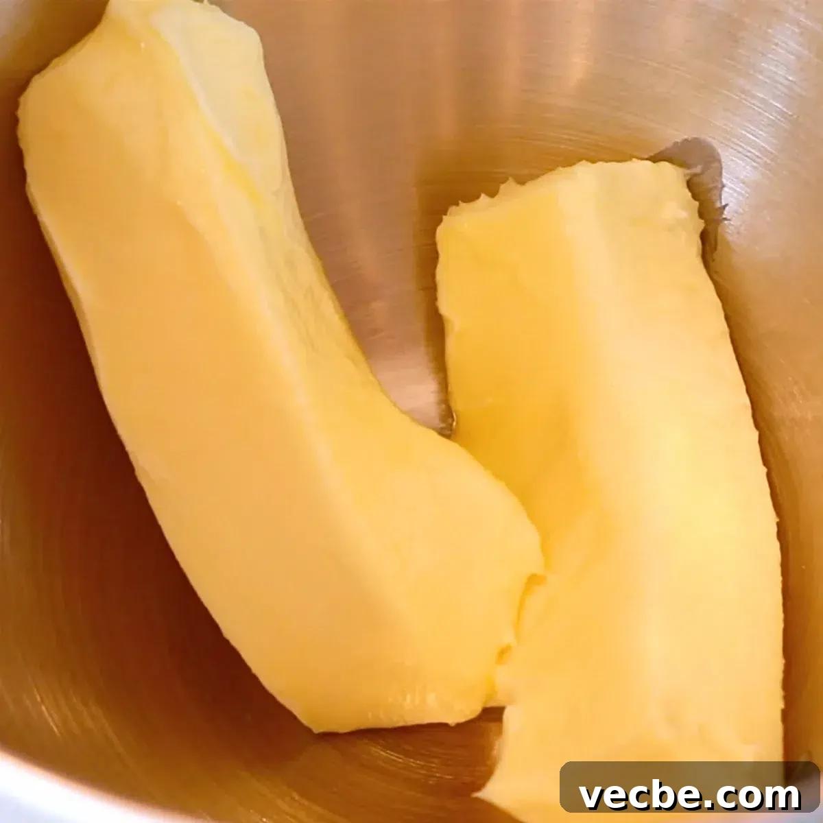 7 Pro Tips for Baking Bakery-Style Cookies Every Time 3 2 sticks of soft butter in a bowl