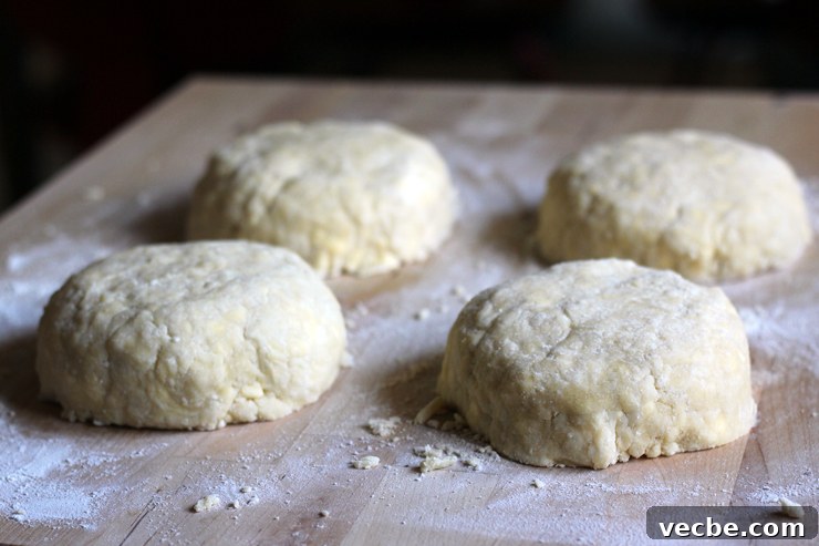 AppleCheddarHandpiesDoughDisks2 Two disks of cheddar pie dough.