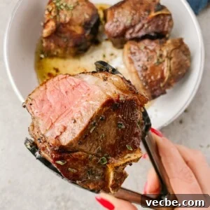 Pan-Seared Garlic & Herb Lamb Loin Chops 17 lamb loin chops