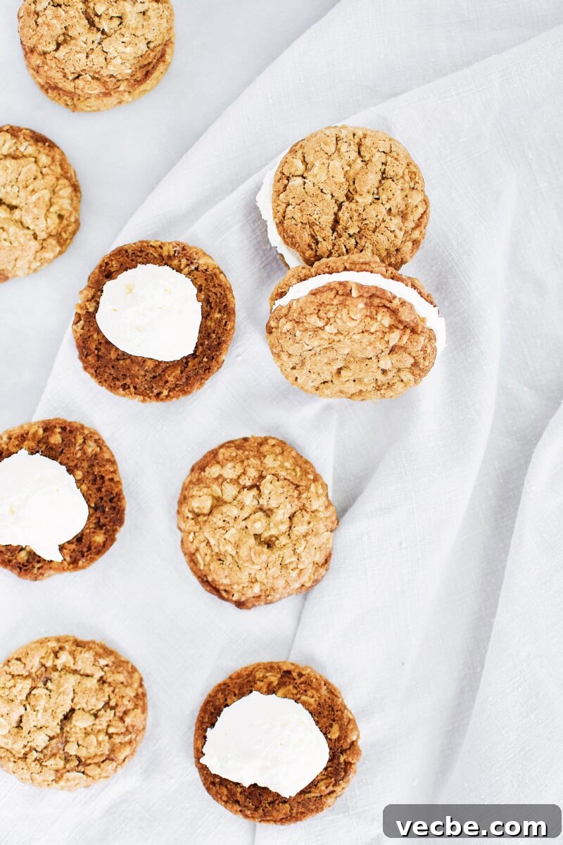 Homemade Oatmeal Cream Pies That Taste Like Childhood 4 Cream Pies being assembled