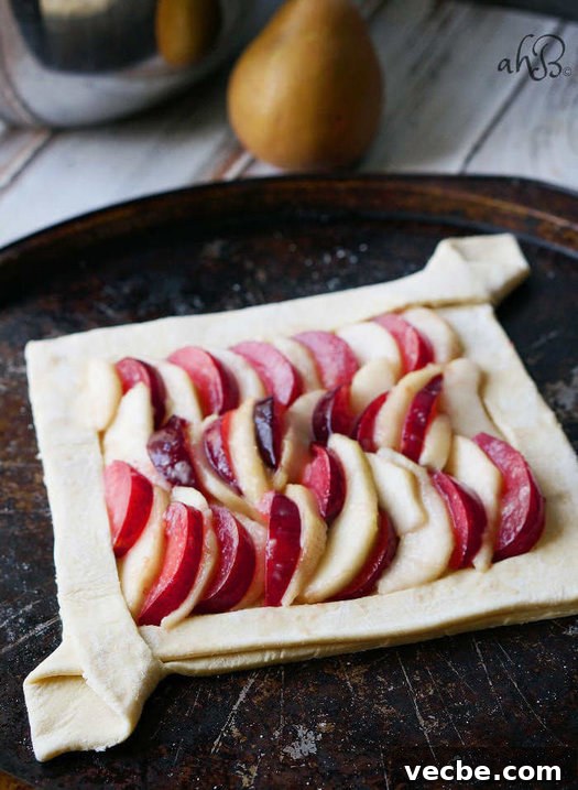 Rustic Pear and Plum Galette Recipe 8 Pear and Plum Galette ready to bake