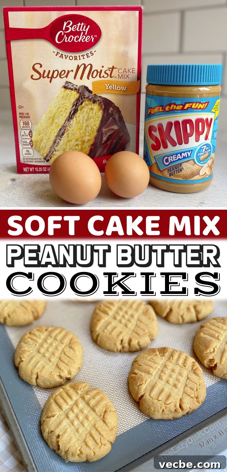 Soft Peanut Butter Cake Mix Cookies 5 Easy cake mix peanut butter cookies with a soft and chewy texture