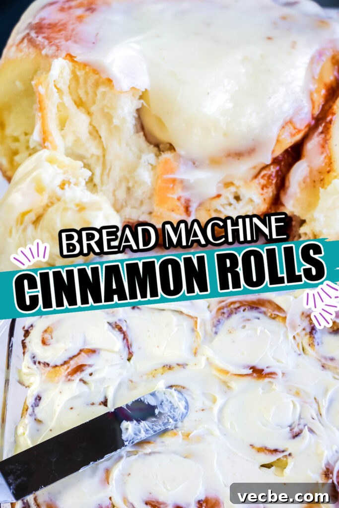 Bread Machine Cinnamon Rolls with Cream Cheese Icing 11 Bread machine cinnamon rolls