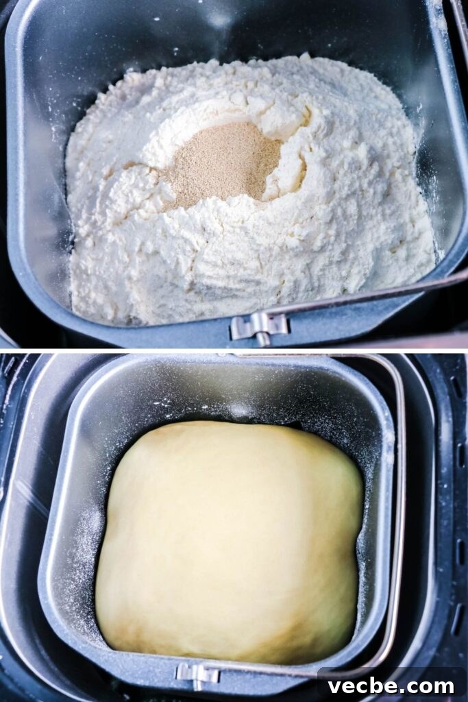Bread Machine Cinnamon Rolls with Cream Cheese Icing 4 bread machine dough