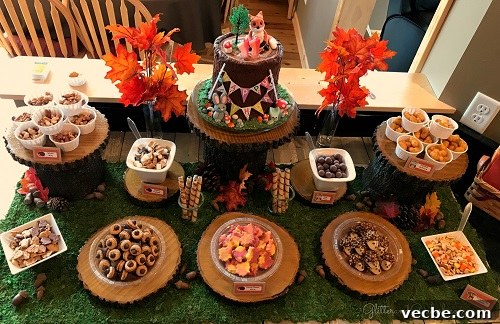 Woodland Friends Birthday Party Ideas for Kids 3 Dessert table with woodland theme