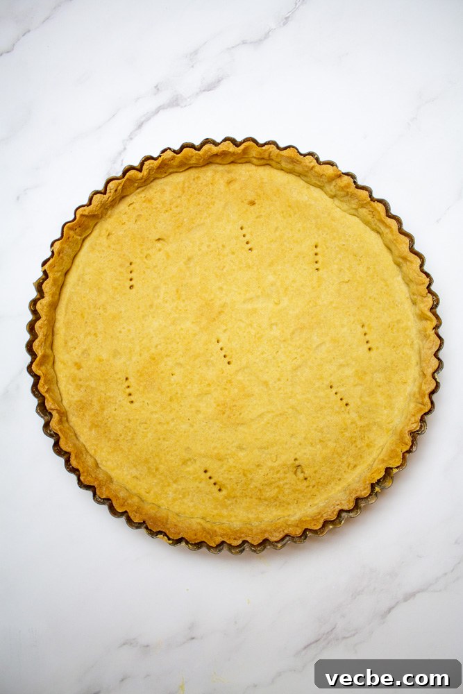 Lemon Tart Recipe with Buttery Shortcrust Pastry 9 blind baked tart crust