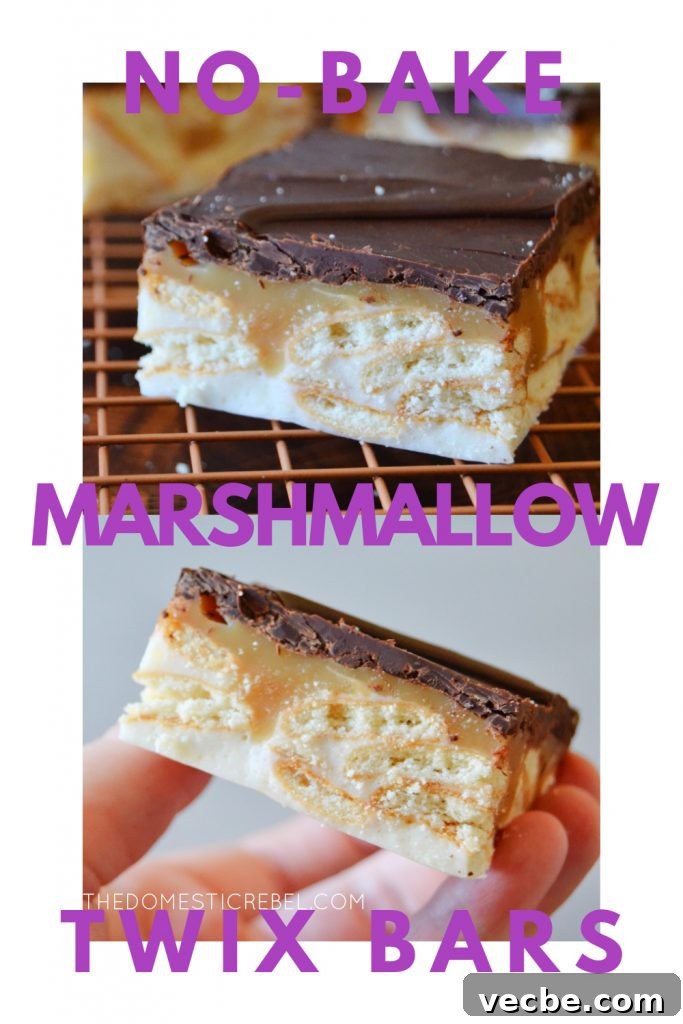 No-Bake Marshmallow Twix Bars Recipe 8 no bake marshmallow twix bars photo collage