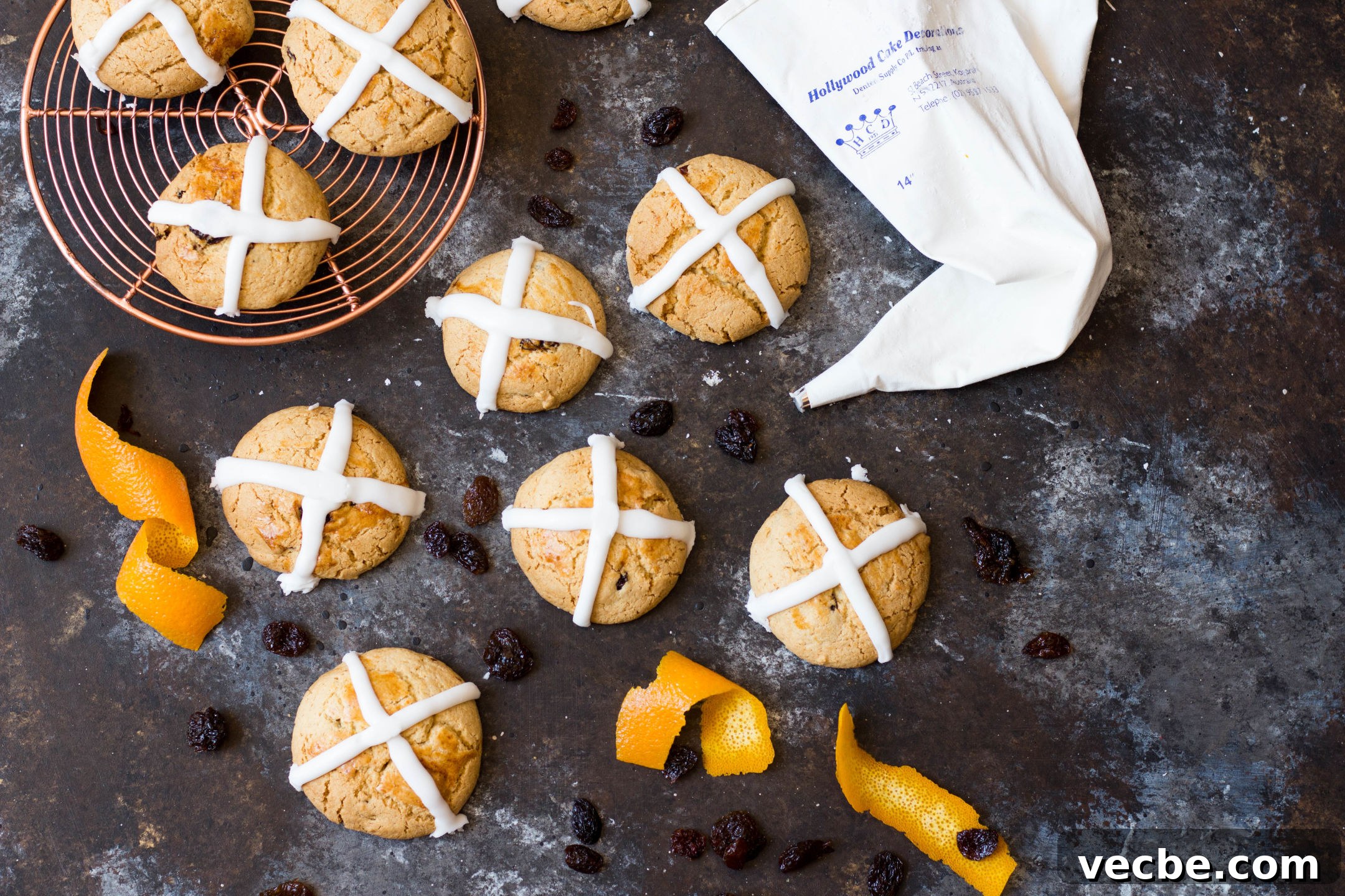 Hot Cross Bun Cookies Gluten Free