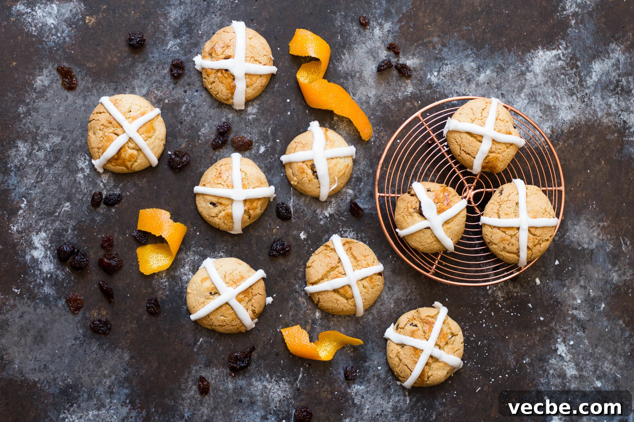 Hot Cross Bun Cookies Recipe
